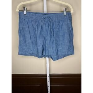 J. Crew Blue Cotton Boxer Shorts Size M Elastic Waist Casual Summer